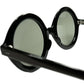 French Mid Century なOLDモード感とシックな色使い1960sフランス製デッドストック FRAME FRANCE ラウンド サングラス 丸眼鏡 黒ベース BROWN SILK ビンテージ ヴィンテージ 眼鏡 メガネ 【a9081】