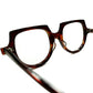 幾何学デザインをクラウンパントに落とし込む斬新さ1960s USA製デッドストック IMPERIAL ジオメトリック クラウンパント 46/20実寸 DEMI AMBER ビンテージ ヴィンテージ 眼鏡 メガネ 【a9315】